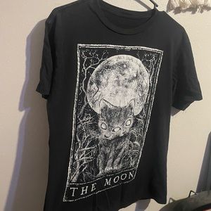 The Moon Tarot Card Goth Shirt